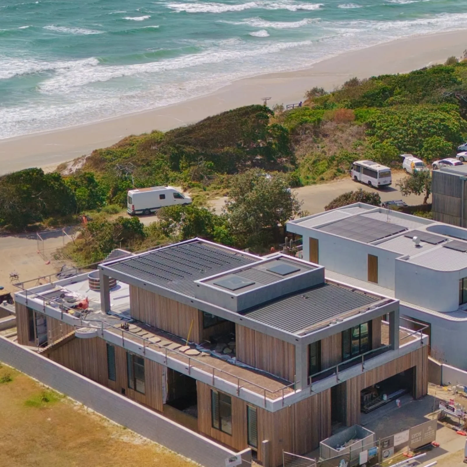 Beachfront residential build under construction